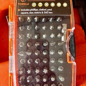 Black and Orange Screwdriver Bit Set